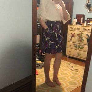 Michael Kors silk floral skirt